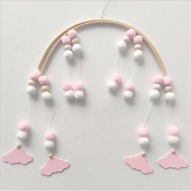 Wooden Beads Crib Mobile With Wood Balls