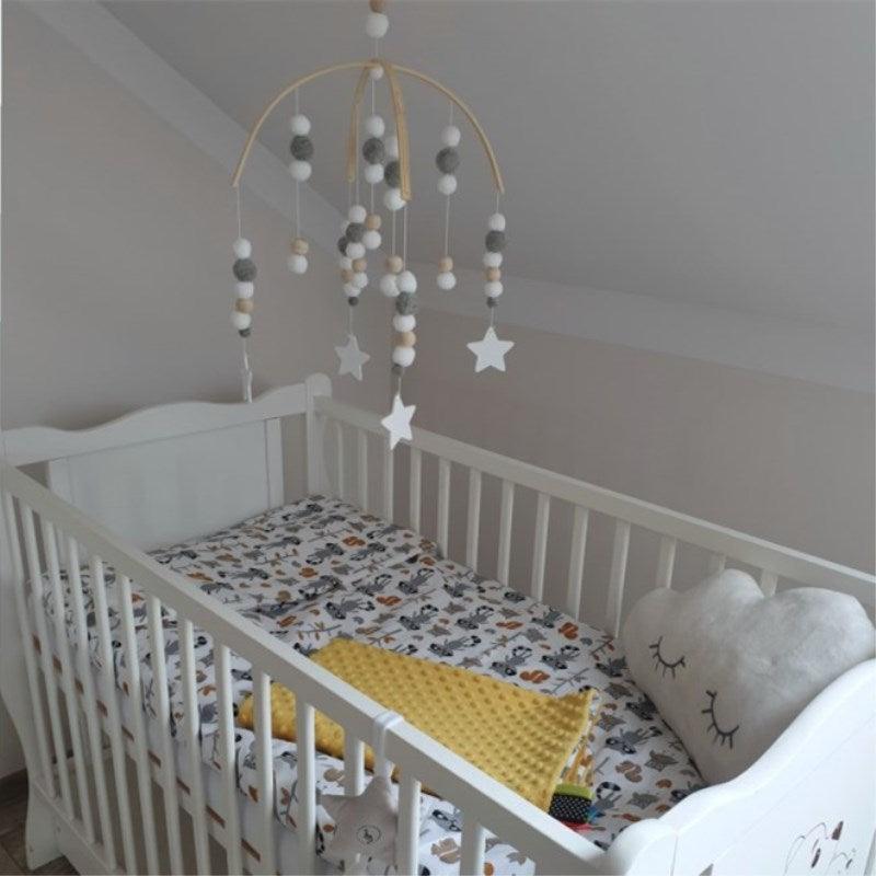Wooden Beads Crib Mobile With Wood Balls