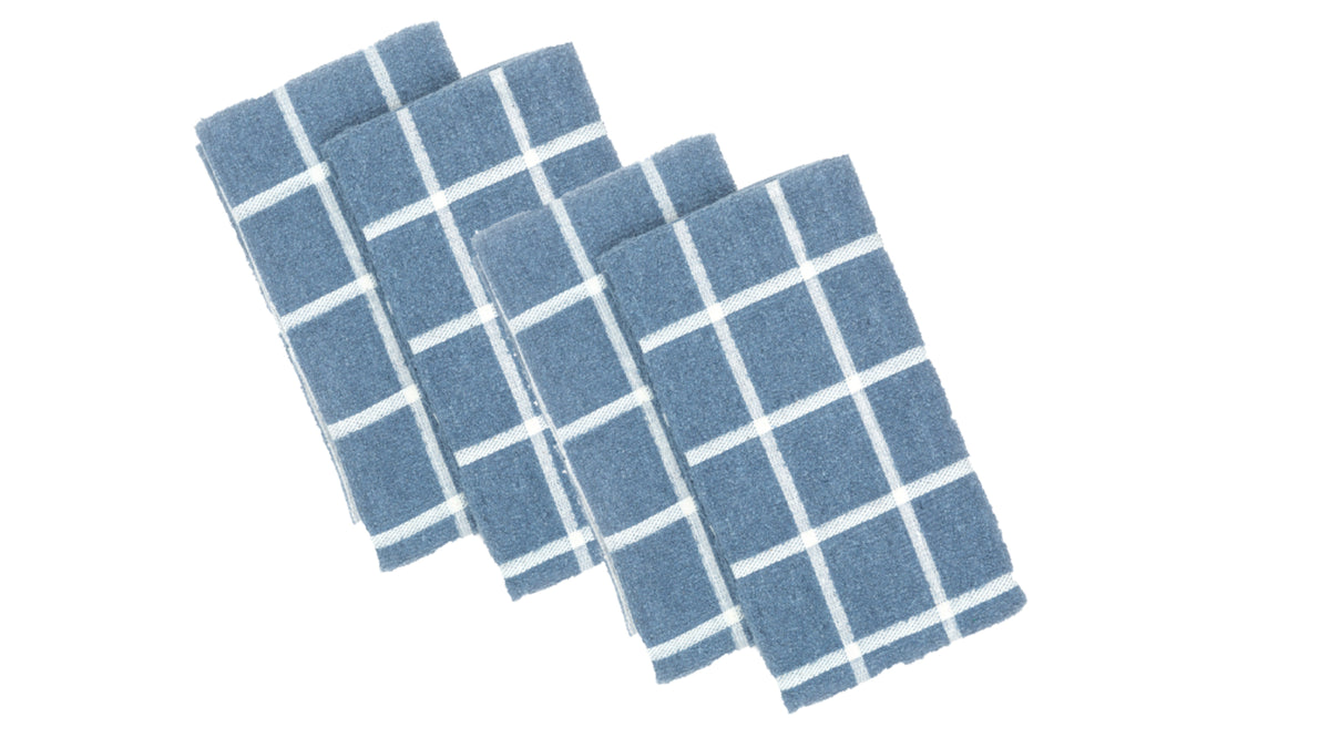 Blue Kitchen Towels / Terry Cloth - Set of 4